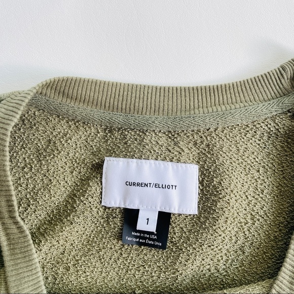 Current Elliott The Ruffle Sleeve Camouflage French Terry Top Size 1 US S - Picture 4 of 7